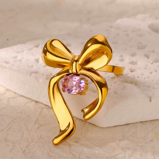 Coquette Pink Gem Ring